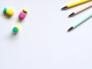 photo of three assorted color pencils